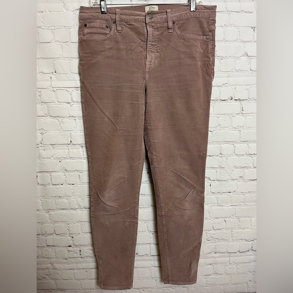 9" High-Rise Toothpick Jean in Tan Garment Dyed Corduroy - Picture 1 of 12